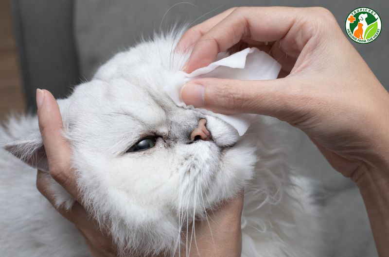 Mèo bị sưng mắt